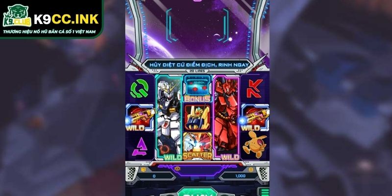 Đại Chiến GunDam K9CC – Sàn Đấu Với Cơ Chế Nổ Hũ Mãn Nhãn 3 Tính năng hũ chiến dịch