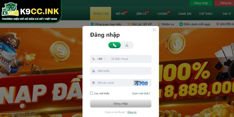 Chính xác trong việc đăng nhập K9CC