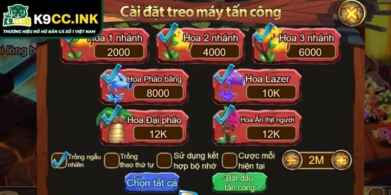 Chiến lược lợi nhuận từ bảng trả thưởng Plants vs Dragon K9CC